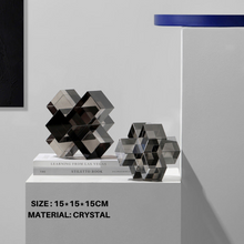 Three Dimensional Geometric Crystal Cross Bookend