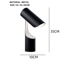 Black Cylindrical Table Lamp