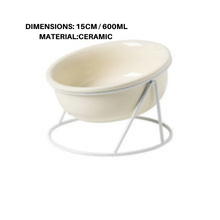 Double Food Bowl With Stand
