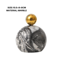 Wabi Sabi Marble and Golden Ball Paper Weight
