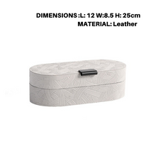 Brush Patterned Grey Storage Boxes