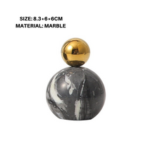 Wabi Sabi Marble and Golden Ball Paper Weight