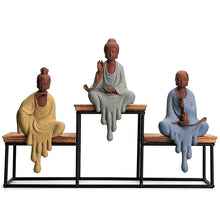 Made for a long time, the three holy Buddha ornaments, ceramics, town houses, porch crafts, Sakyamuni Buddha, earth treasure bodhisattva. | - Decorfur