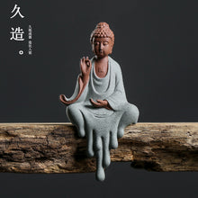 Made for a long time, the three holy Buddha ornaments, ceramics, town houses, porch crafts, Sakyamuni Buddha, earth treasure bodhisattva. | - Decorfur