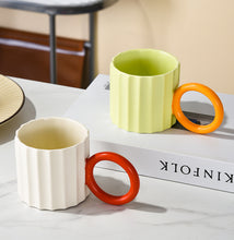 Colored Textured Coffee Mug (Set of 2)