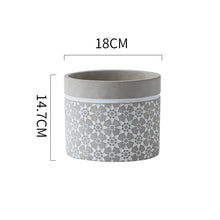 Grey White Cement Planter