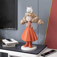 Lucky cat girl living room ornaments home accessories TV cabinet office desktop birthday housewarming gifts. |  - Decorfur