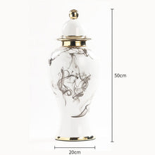 Smoky Golden and White Jar