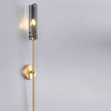 Grey Golden Long Wall Light