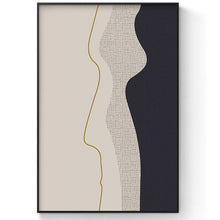 Half an Half Beige Brown Painting