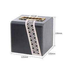 Leather Geometric Design Tissue Boxes