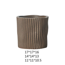 Wavy Ribbed Cement Planter