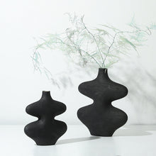 Wavy Black and White Vase