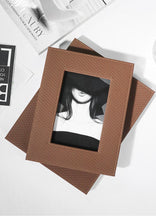 Modern luxury tan leather picture frame