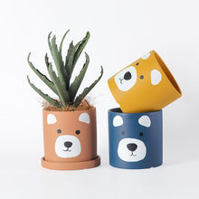 Cute abstract bear planter