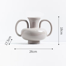 Double Handle Glossy Vase