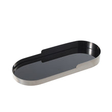 Metal Mirror Round Glass Tray