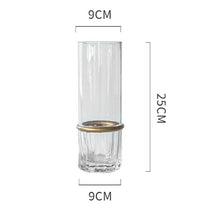 Grey Straight Vase with Golden Rim