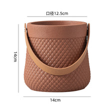 Cross Ribbed Handle Cement Planter