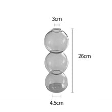 Triple Bead Glass Vase