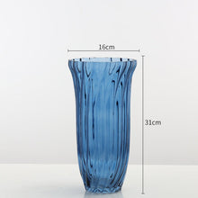 Large Mouth Blue Glass Vase