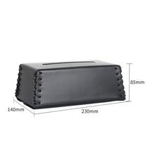 Leather Corner Stitched Tissue Box