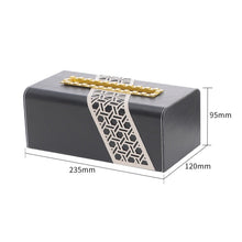 Leather Geometric Design Tissue Boxes
