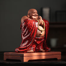 Fat Buddha in Red Robe Decor