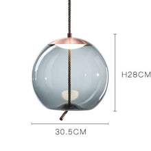 Glass Rope Spherical Pendant Light