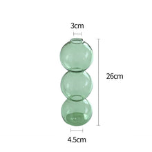 Triple Bead Glass Vase