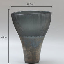 Black Gray Horn Glass vase