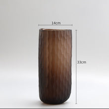 Frosted Honeycomb Glass Vase