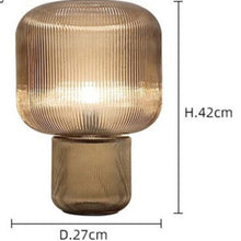 Ribbed Dual Color Glass Lamp