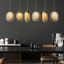 Flat Jar Glass Pendant Light