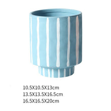 Nordic style INS high vase ceramic flowerpot indoor green planter green radish cactus potted plants with holes. | - Decorfur