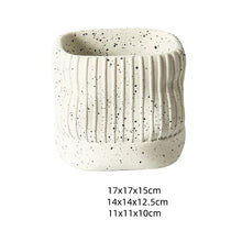 White Paint Spot Cement Planter