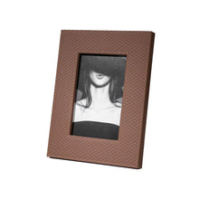 Modern luxury tan leather picture frame