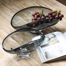 Grey Glass Fruit Bowl