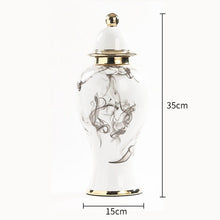 Smoky Golden and White Jar