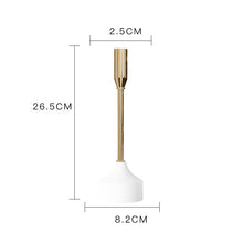 Metal with White Solid Base Candle Stand
