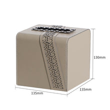 Leather Geometric Design Tissue Boxes