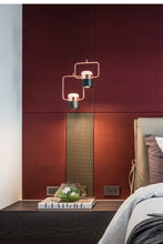 Square Metal Cylindrical Head Pendant Light