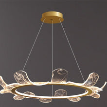 Golden Ring Glass Flap Chandelier