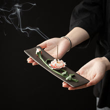 Hand-Made Ceramic Lotus Incense Burner
