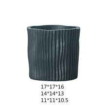 Wavy Ribbed Cement Planter
