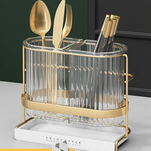 Ribbed Wall Mounted Golden Detail Spoon Stand