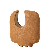 Rustic Brown and Green Hole Vase