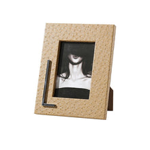 Herringbone leather textured photo frames