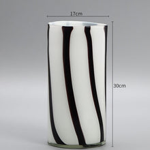 Colour Stripe Glass Vase