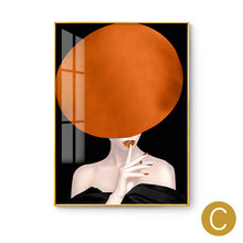 Gorgeous orange hat women painting